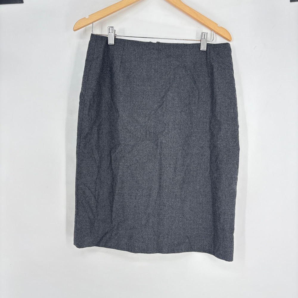 Brooks Brothers Wool Pencil Skirt Career Office Wear Gray Size‎ 10